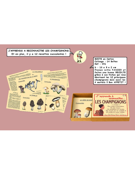 JEU J’APPRENDS A RECONNAITRE LES CHAMPIGNONS