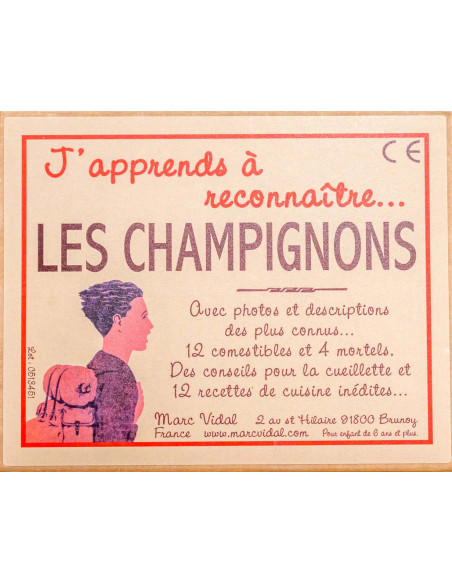 JEU J’APPRENDS A RECONNAITRE LES CHAMPIGNONS