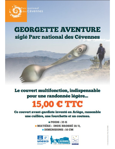 Couvert de randonnée pratique siglé Parc national des Cévennes