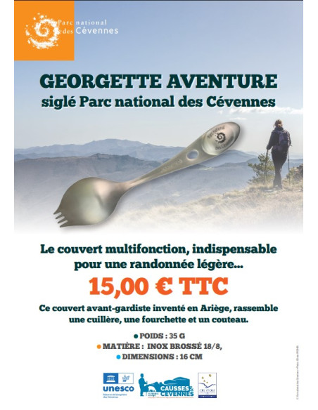 Couvert de randonnée pratique siglé Parc national des Cévennes