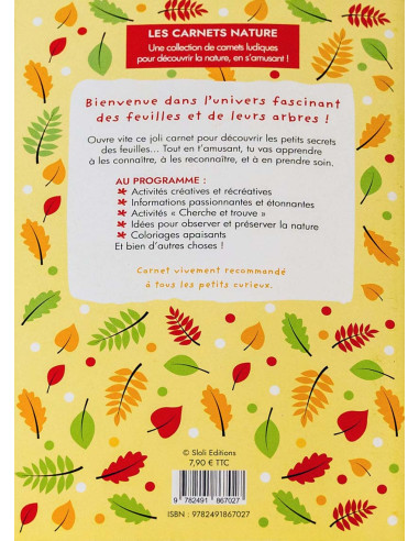 cahier d'activités et découvertes sur les feuilles
