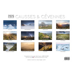 calendrier mural 2026 causses et Cévennes 2