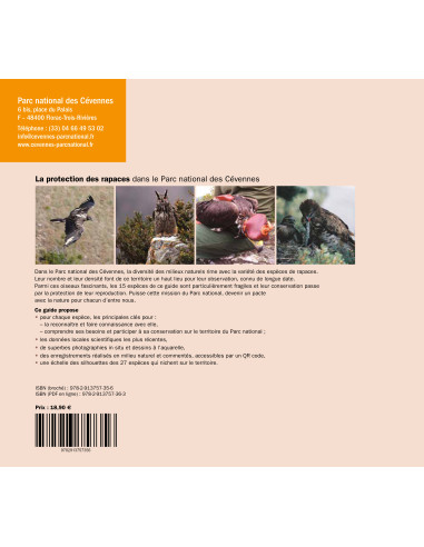 ouvrage du parc national des cévennes sur les rapaces et leur protection