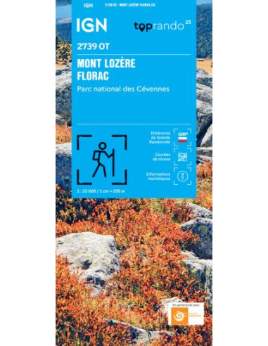 Carte IGN Mont Lozère - Florac
