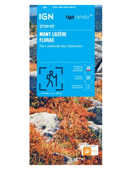 Carte IGN Mont Lozère - Florac