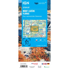 Carte IGN Mont Lozère - Florac 2