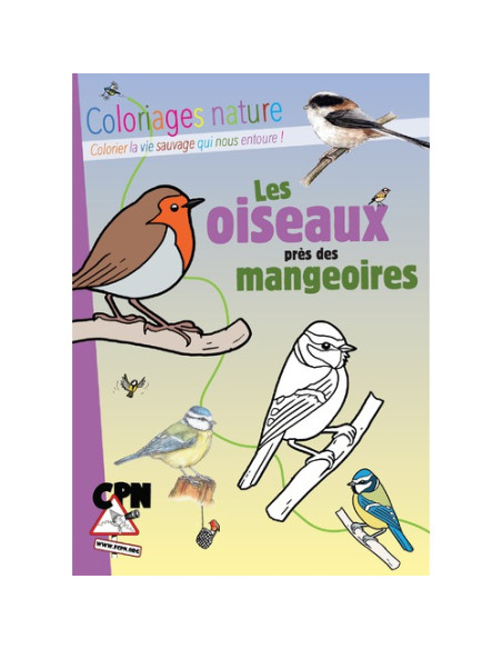 COLORIAGE LES OISEAUX DES MANGEOIRES