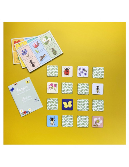 JEU MEMORY - L'INSECTE ET SA FLEUR