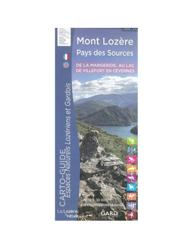 Mont-Lozère pays des sources, CARTO-GUIDE de la MARGERIDE au lac de VILLEFORT en Cévennes