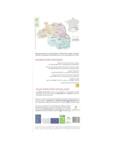 CARTO-GUIDE de la montagne du GOULET aux gorges du BRAMONT Mont-Lozère, pays des sources